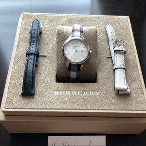 Burberry swiss watch with interchangeable straps